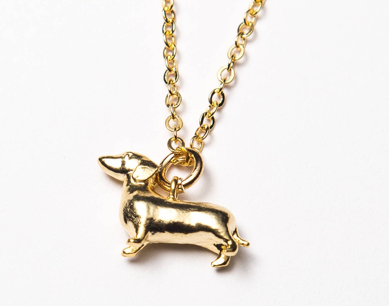 Dachshund Necklace. Sausage Dog Necklace. Gold Dog Necklace. Etsy