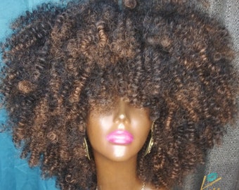 Crochet Wig Afro Kinky Curly Protective Style Wig Etsy