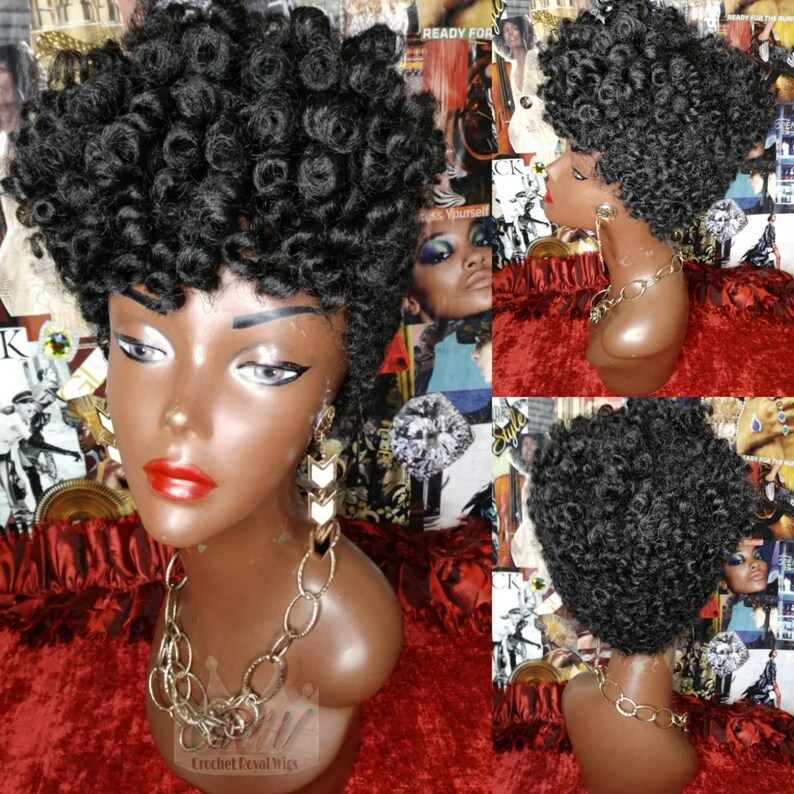 Crochet Wig Afro Kinky Curly Kanekalon Marley Hair Crochet Etsy