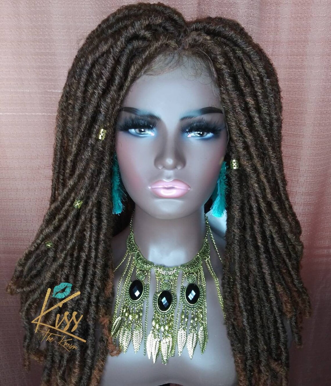 LACE FRONT WIG Soft Dreadlock Wig Color 30 18 in Natural Hair Etsy