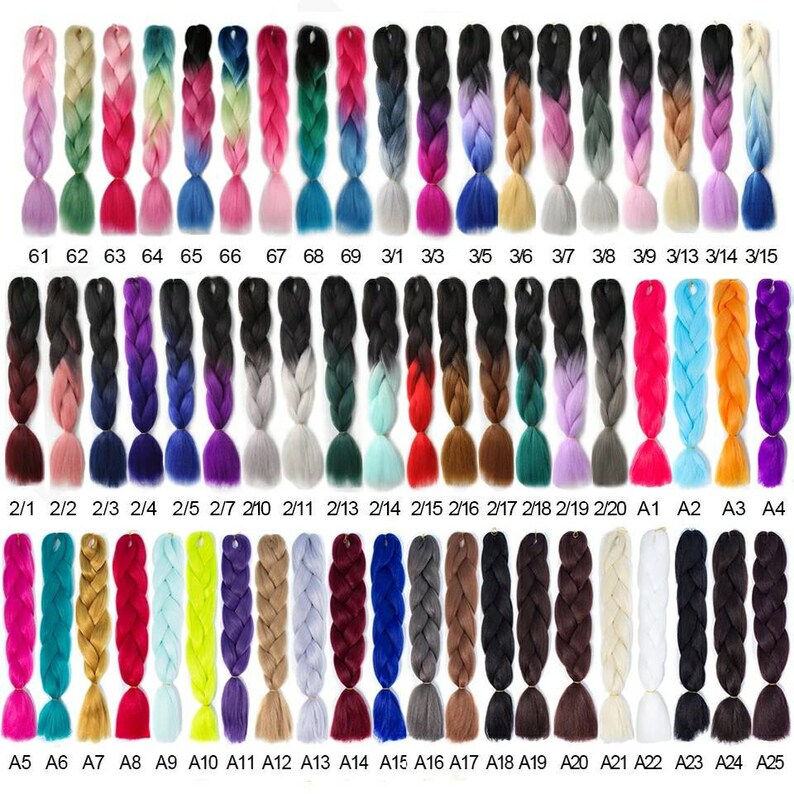 Kanekalon Braiding Hair Jumbo Braids 100g Piece Synthetic Etsy