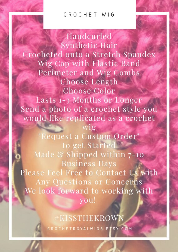 Crochet Wig Afro Kinky Curly Kanekalon Marley Hair Crochet Etsy
