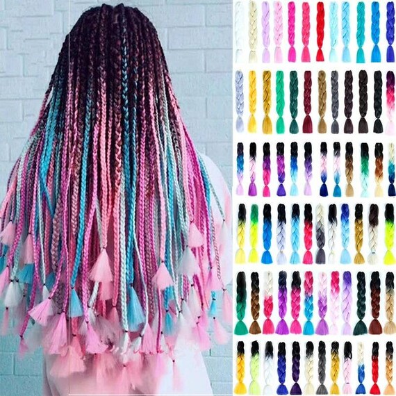 Kanekalon Braiding Hair Jumbo Braids 100g Piece Synthetic Etsy