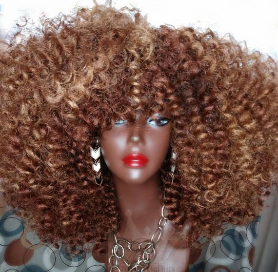 Crochet Wig Afro Kinky Curly Kanekalon Marley Hair Crochet Etsy