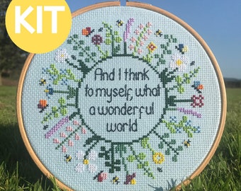 Wonderful Wildflowers Modern Cross Stitch Kit