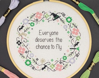 Wicked Inspired Modern Cross Stitch PDF Pattern Instant Download
