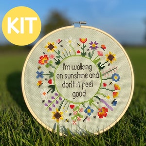 Sunshine & Sunflowers Modern Cross Stitch Kit