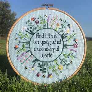 Wonderful Wildflowers Modern Cross Stitch PDF Pattern Instant Download