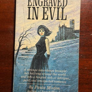 Engraved in Evil Paula Minton 1965 1960s Gothic Horror Vintage Mass Market Paperback Book