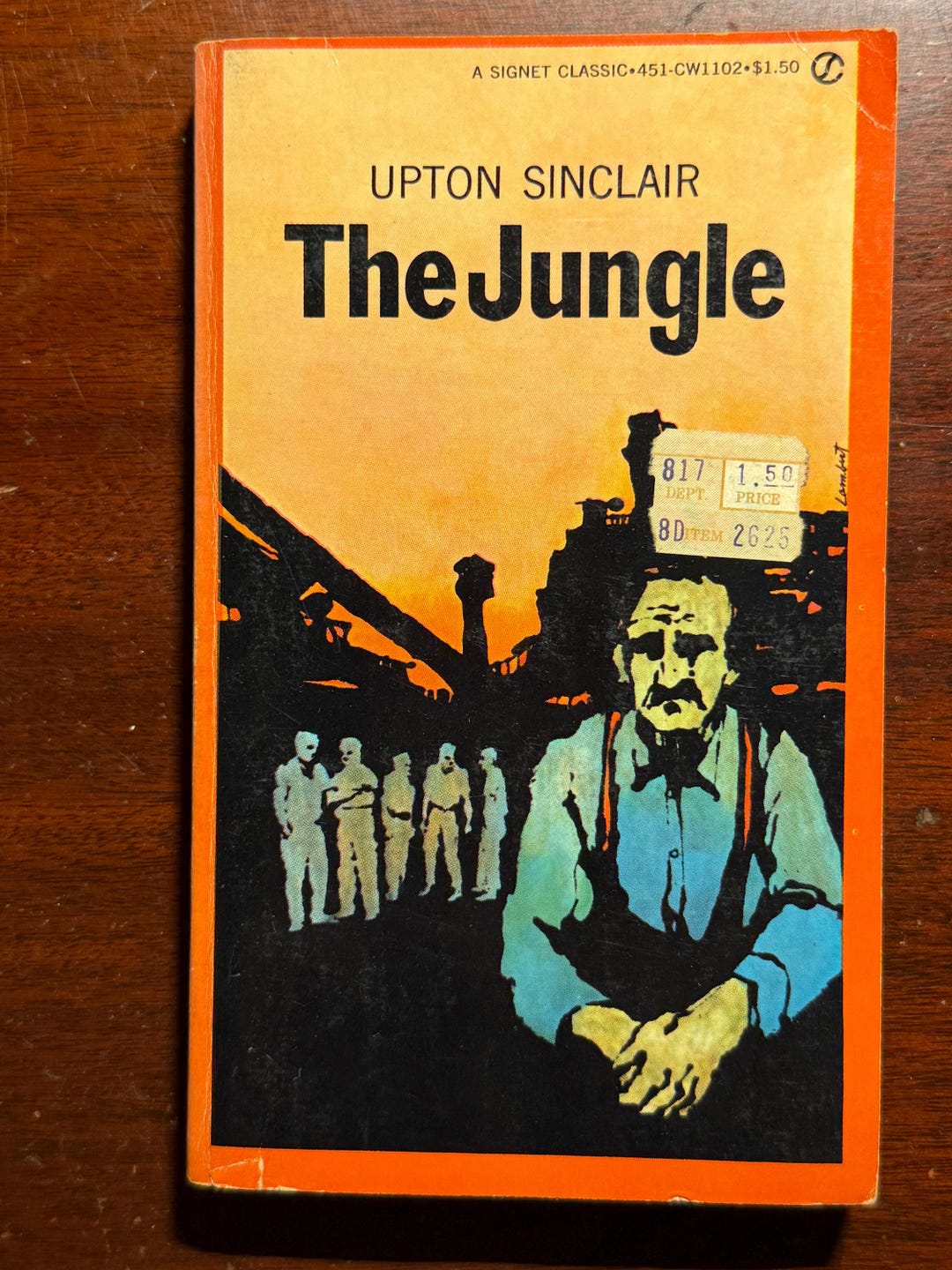 Upton Sinclair the Jungle 1960 1960s Vintage Mass Market Paperback Book ...