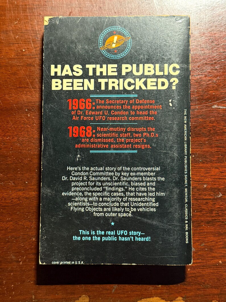 Ufos? Yes! David R Saunders 1968 1960s Vintage Mass Market Paperback ...