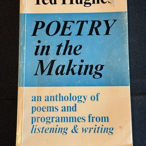 Ted Hughes Poetry in the Making Anthology 1975 1970s Vintage Paperback Book