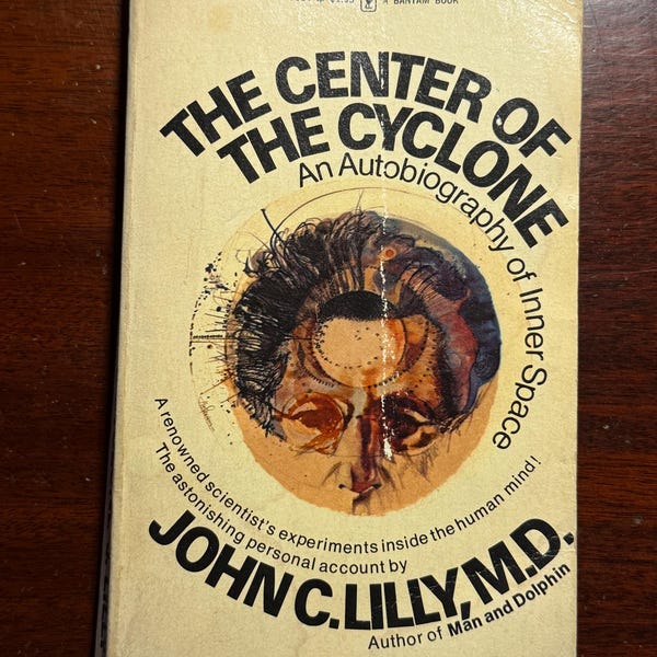 The Center of the Cyclone John C Lilly 1973 1970s Vintage Mass Market Paperback Book