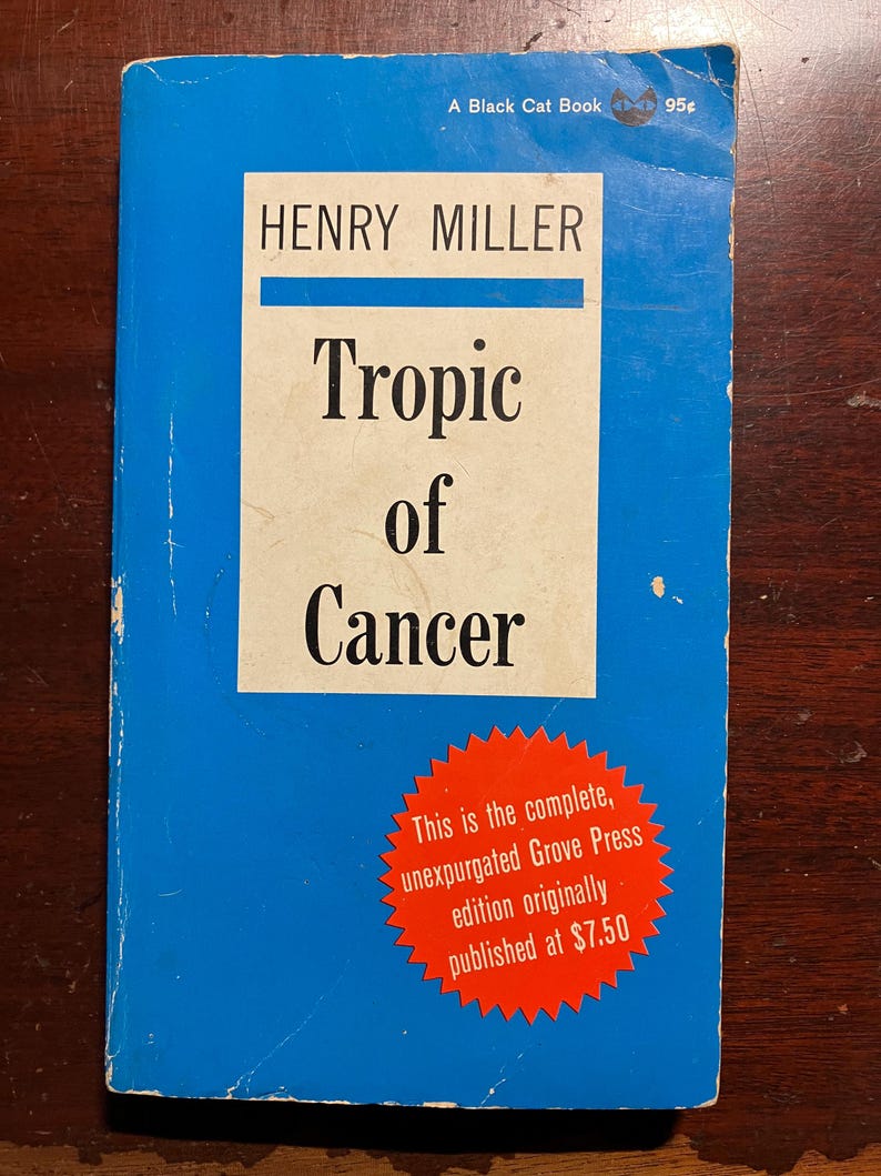 Henry Miller Tropic Of Cancer Pdf Free Henry Miller Tropic of Cancer Black Cat Book Grove Press 1961 1960s