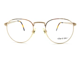 Designerbrillen van De Marco GDM 20 pantovormige gouden brillen