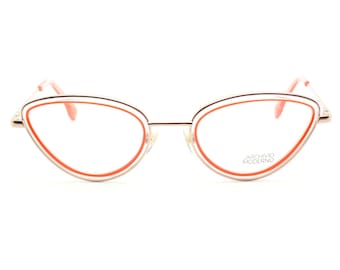 Archivio Moderno 7013 Cat Eye Shaped Glasses In Gold & Orange 52mm Eye Size B402