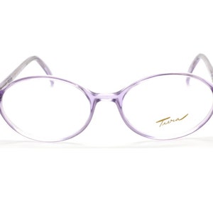 Vintage Oval Shaped Eyewear By Tura 355 In A Wonderful Violet Acrylic Finish