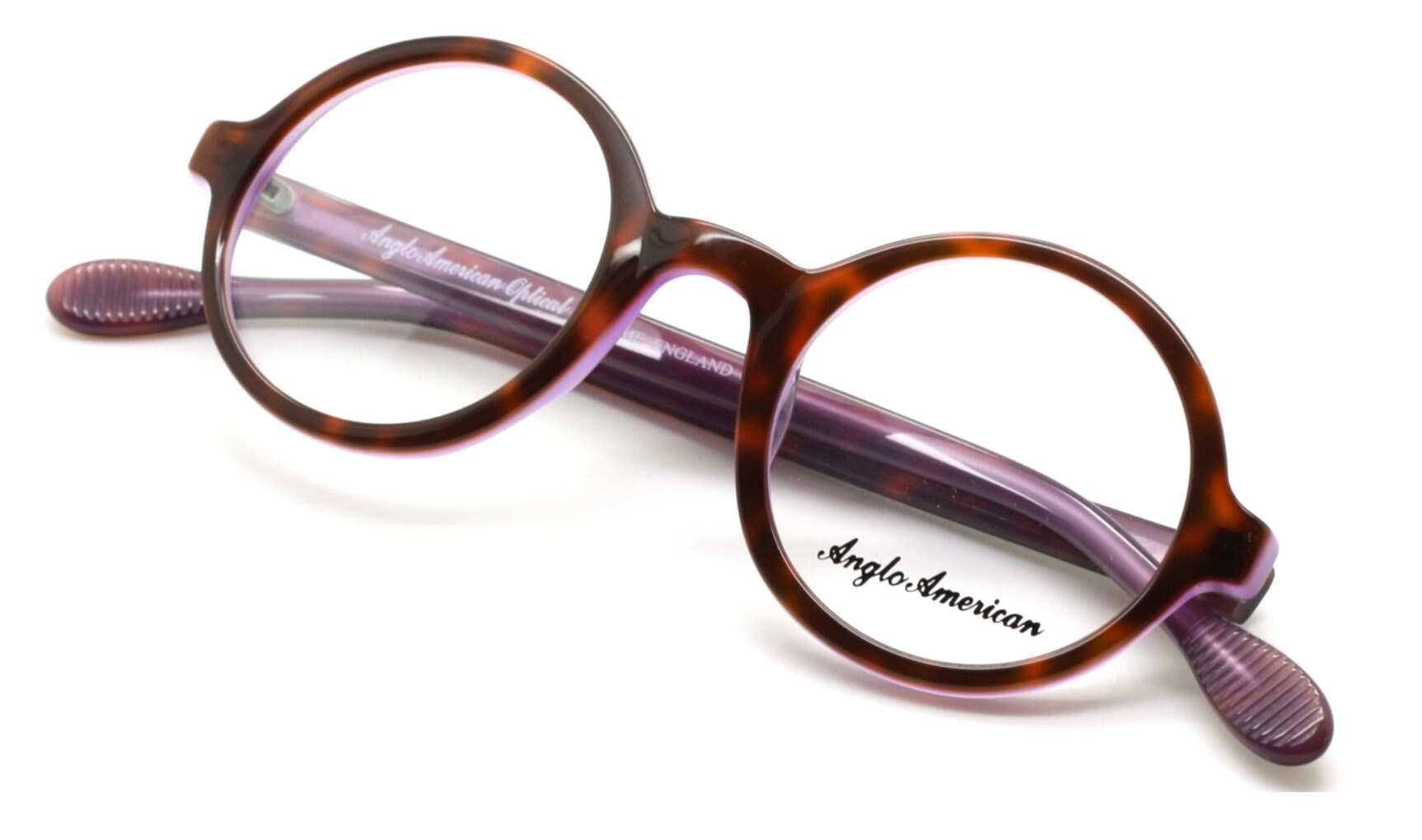 Spectacles Fronty True Round Spectacles by Anglo American 221 With A Thick Acetate Rim ...