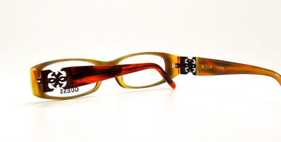 Slimline Glasses By GUESS - Brown Acrylic Rectang… - image 7