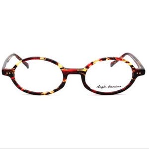 Red Oval Anglo American 401 Tortoiseshell Effect Glasses