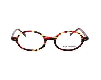 Red Oval Anglo American 401 Tortoiseshell Effect Glasses