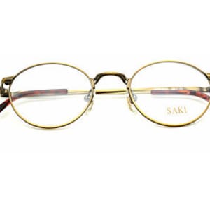 Engraved Antique Gold Oval Frames By SAKI 570 Made In Japan