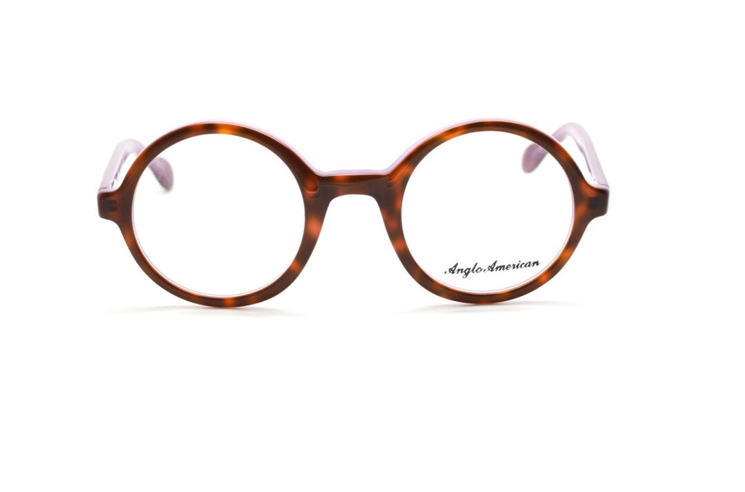 Spectacles Fronty True Round Spectacles by Anglo American 221 With A Thick Acetate Rim ...