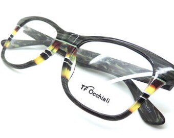 TF Occhiali Multi Coloured Italian Retro Style Glasses Acrylic Eyewear 1235 col. 2