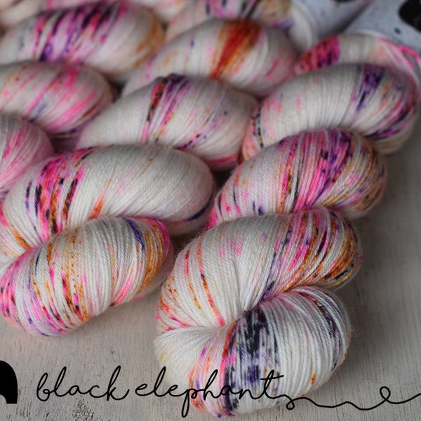 Black Holes and Revelations  sock hand dyed  yarn merino nylon 100g