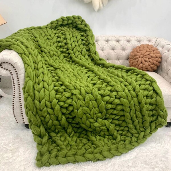 Giant Knit Blanket Etsy