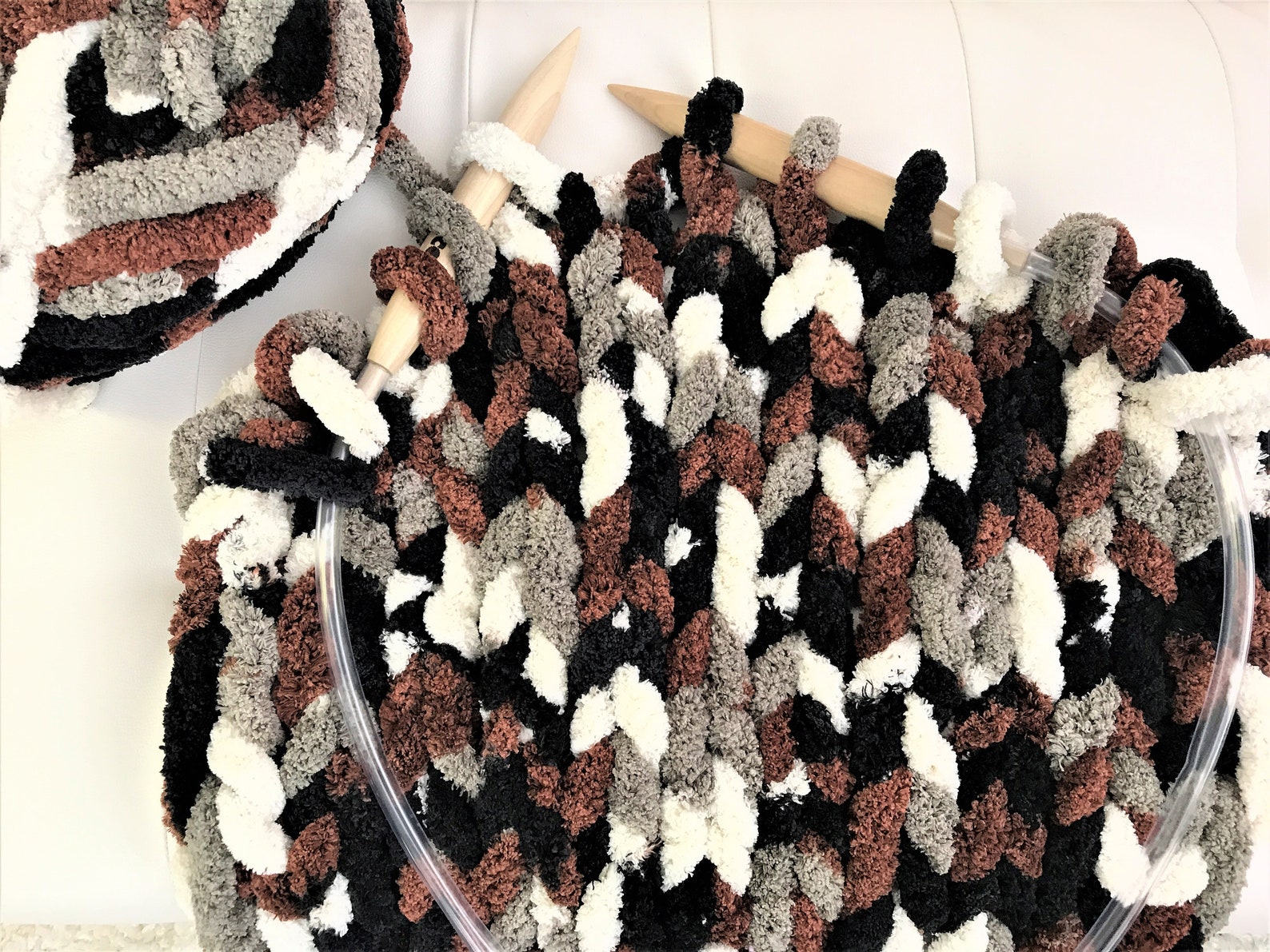 Chenille Yarn FREE SHIPPING Mixed colors Chunky chenille Etsy