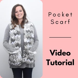 POCKET SCARF, Video Tutorial, Hand Knitting