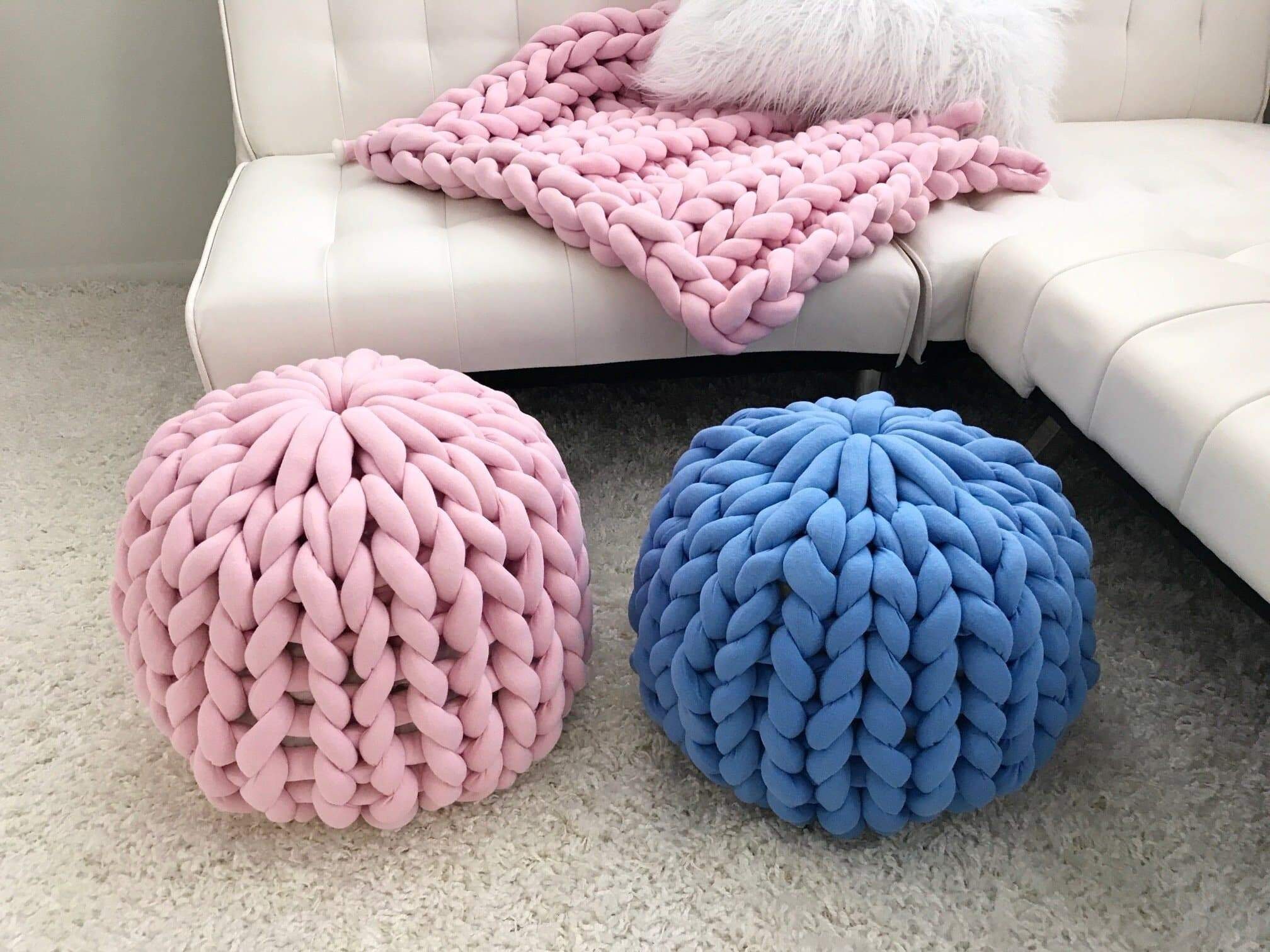 Knitting Pouf Etsy UK