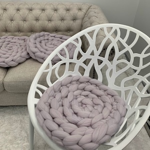 Chair Cushion, Seat Cushion, Chair Pad, Chair Cover, Merino Wool Seat Pad Bild 2