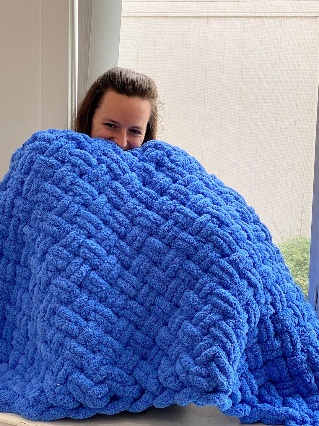 Chunky Knit Chenille Yarn blanket – BeCozi