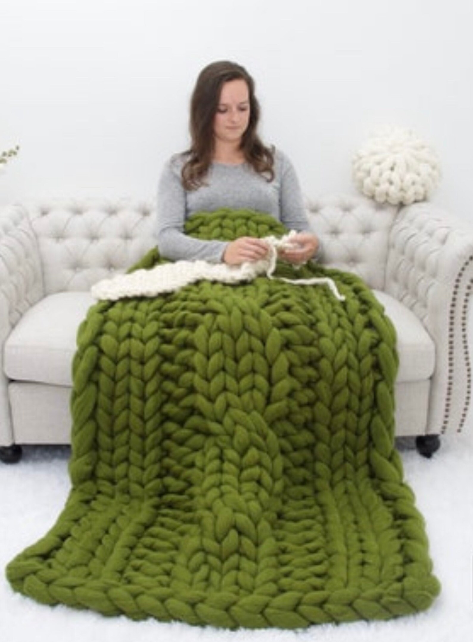 Chunky Cable Knit Blanket Cable Knit Blanket Chunky Knit Etsy