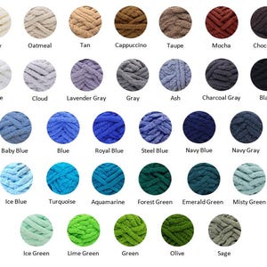 Chenille Yarn, FREE SHIP, 8 skeins Chunky Chenille Yarn, Hand knitting yarn, Blanket Yarn image 9