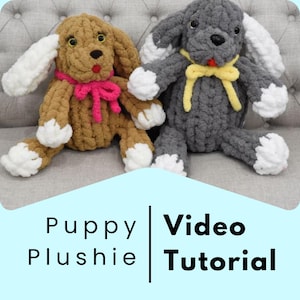 PUPPY PLUSHIE, Video Tutorial, Hand Knitting