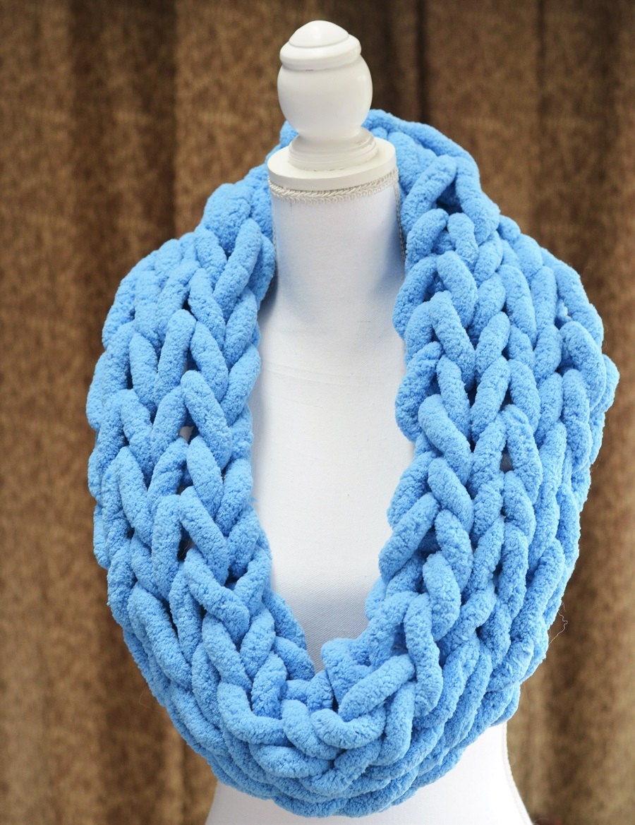 Chunky Knit Scarf, Chunky Chenille Scarf, Infinity Scarf, Giant Knit ...