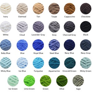 Chenille Yarn, FREE SHIPPING, Chunky Chenille Yarn, Hand knitting yarn, Blanket Yarn image 9