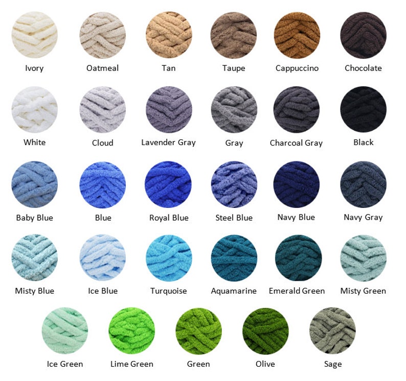 Chenille Yarn, FREE SHIPPING, Chunky Chenille Yarn, Hand knitting yarn, Blanket Yarn image 9