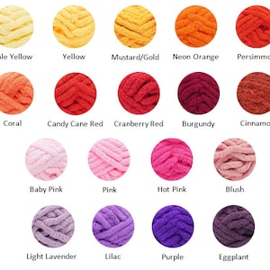 Chenille Yarn, FREE SHIPPING, Chunky Chenille Yarn, Hand knitting yarn, Blanket Yarn image 8