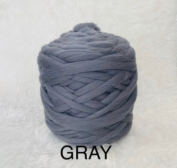 Felted Merino Wool DIY Arm Knit Kit, Lap Throw 30x50 in