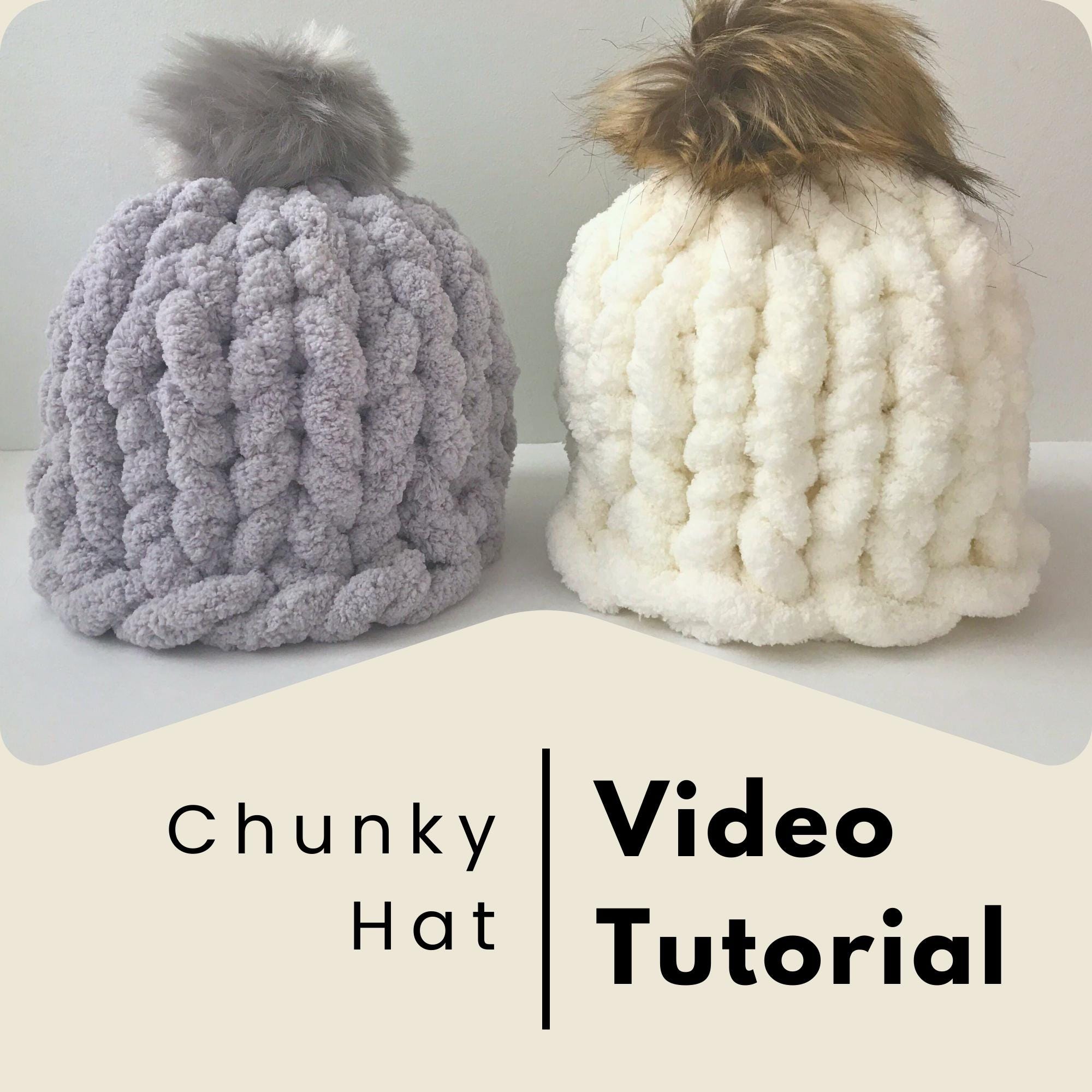 Chunky Chenille Hat Pattern & Video Tutorial - Etsy