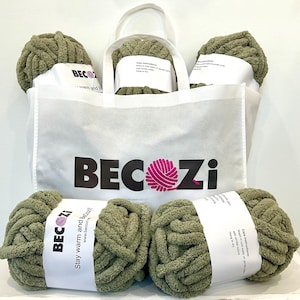 DIY KIT, FREE ship, Blanket in a bag,Chunky Chenille yarn, Hand Knitting Kit,  Birthday gift, Gift for her