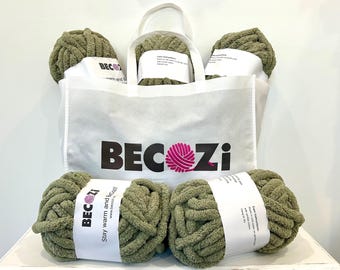DIY KIT, FREE ship, Blanket in a bag,Chunky Chenille yarn, Hand Knitting Kit,  Birthday gift, Gift for her