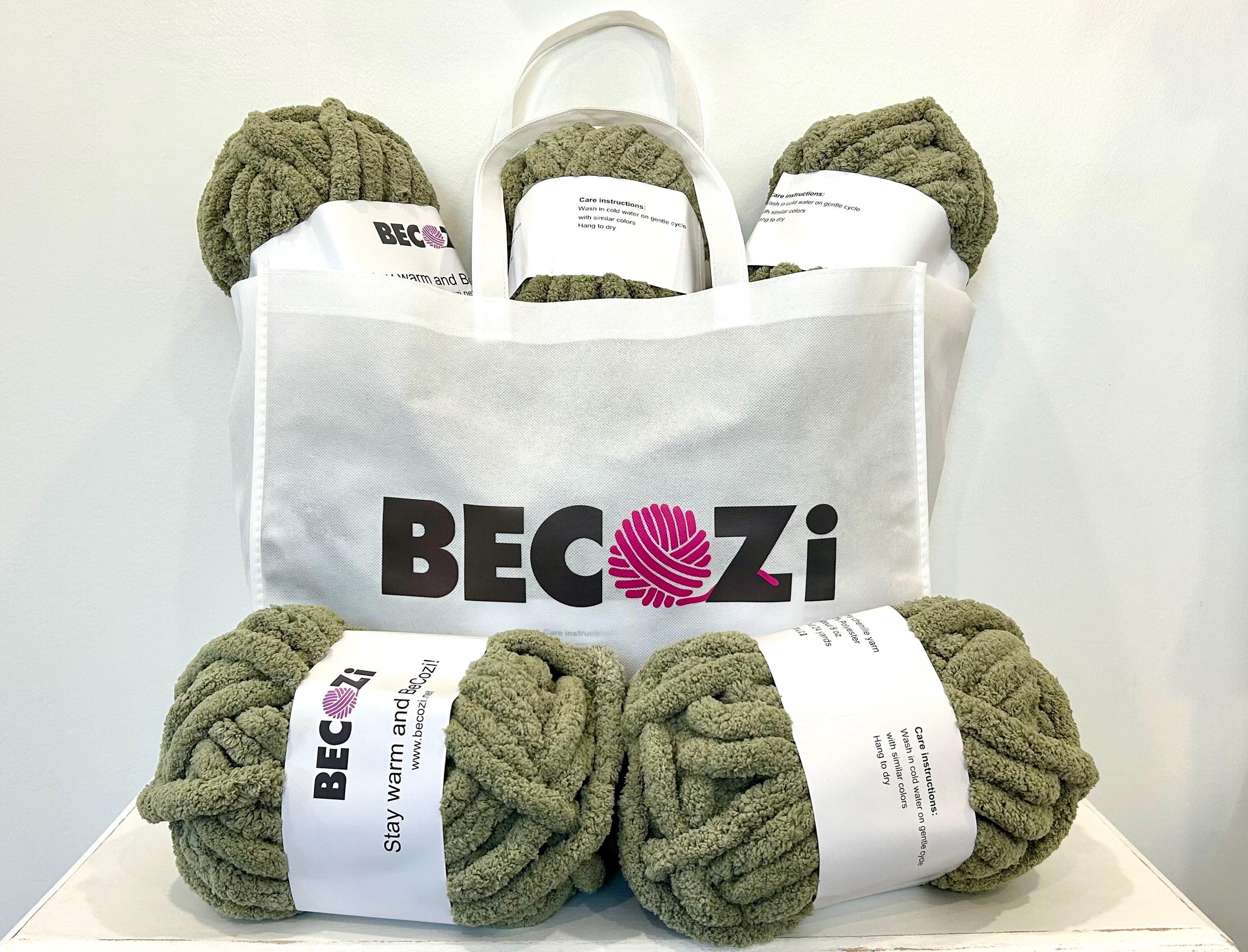 DIY KIT Blanket in a Bag Chunky Chenille Yarn Hand Knitting Birthday Gift Gift for Her Etsy