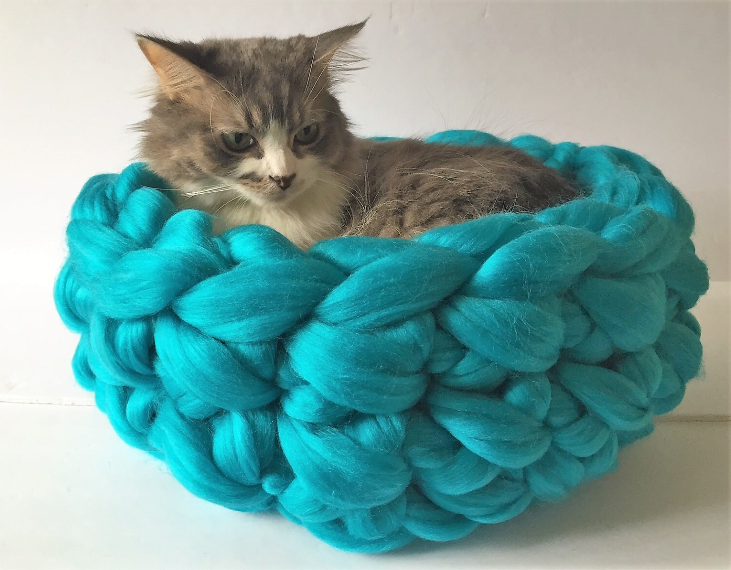 Cat Bed Vegan Cat Bed Cat Bedding Chunky Cat Bed Chunky Etsy