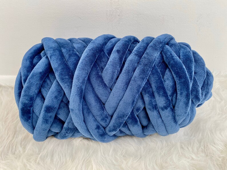Velvet yarn Chunky velvet yarn Velvet Tube yarn Hand Etsy