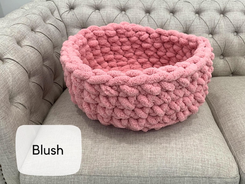 Cama para gatos, cama SUAVE para gatos, cama para mascotas de hilo de chenilla, cama para mascotas de hilo vegano, muebles para gatos, cueva para gatos, regalo imagen 14